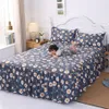 Fashion Thin Bed Covers 2pcs With pillowcase Bedspread Bed Skirt Sheet Single Bed Dust Ruffle Flower Pattern Cover Sheets F0382 210420