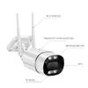 WiFi IP كاميرا في الهواء الطلق 3MP اللون الأشعة تحت الحمراء للرؤية الليلية كاميرا الأمن wifi 1080P HD AI الكشف عن الكاميرا اللاسلكية