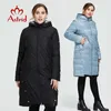 Astrid зима женские пальто женщины длинные теплые парку пиджака с капюшоном две боковых носить женский дизайн одежды 9191 210819