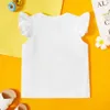 Sommar 3-pack Baby Girl Daisy Solid Top Tee och Shorts Set för 2-6Y Toddler Cotton Sets Kläder 210528