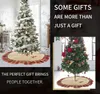 Christmas Tree Skirt Decorations Christmas Linen Plaid Tree Skirt 120cm Xmas Tree Bottom Apron Decoration w-00936