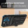 Lensskydd Stötskyddade Hybrid Robust Kickstand Fodral för iPhone 13 Pro Max 12 11 XR 8 7 Plus Card Slot Cover