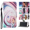 Casos de couro de carteira para Samsung A20 A21 A41 A51 A71 S10 S20 Plus Note20 Ultra A21s A20S S20Fe Cinta dos Desenhos Animados Crânio Flower Butterfly Borboleta Capa Estante Tribal