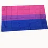 3 * 5ft LGBT Rainbow Flagga Tryck Bisexuella flaggor Polyester med mässing Grommets Holiday RRD7545