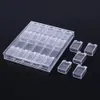 Clear Acrylic Lege Opbergdoos Strass Kralen Sieraden Decoratie Nail Art Display Verwijderbare Container Case 20 Roosters