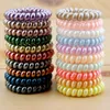 Women Scrunchy Girl Hair Coil Rubber Accessories Hairbands Ties Rope Ring Ponytail Holders Telephone Wire Cord Gum Bracelet M3954