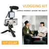 Profesjonalny Smartphone Zestaw wideo Mikrofon LED Light Statyw Uchwyt do Live Vlogging Pography YouTube Akcesoria Filmowe Tripods
