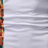 Vit Patchwork Dashiki African T-shirt Män Ankara Style Kortärmad Tshirts Män Hip Hop Hipster Afrikanska Kläder Camisetas 210522