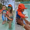 2021 Costume da bagno per neonato con cappuccio, completo da surf, squalo, nuoto, neonato, bambini, protezione solare, costume da bagno da spiaggia