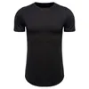 T-shirts Koreansk stil Slim Body Solid Färg Män Sommar 2022 Cool Short Sleeve T-shirt O-Neck Collar Fashion Tops för Man Tees