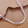 Doteffil 925 Sterling Silver Bransoletki 4mm Snake Chain śruba pasuje do European Charms 20 CM DIY biżuteria damska prezent