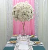 Centre de Table de fleurs artificielles 45CM, décor de mariage, Bouquet de plomb de route, boule de fleurs de vigne de glycine, en soie, pour fête, événement