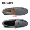 DEKABR Marca Moda Verano Estilo Suave Hombres Mocasines Zapatos de cuero genuino de alta calidad Pisos Gommino Driving 220303