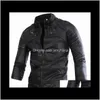 Outerwear Coats Apparel Drop Delivery 2021 Brand Clothing Black & Brown Mens Leather Jacket Motorcycle Coat Men Slim Fit Zipper Jackets Jaque