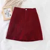 Minifalda de mujer Otoño Verano cintura alta Casual A-line moda femenina sólido corto s 210430