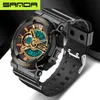 العلامة التجارية Sanda Fashion Watch Men Digital Watch G Outdior Multi-Function Multibroof Military Watch Watch Watch Relojes Hombre 210630