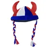 Cappelli da festa Halloween Fancy Cool Hat Bambini Adulto Bull Head Horn Clown Christmas Twisted Braid Cap