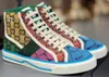 51%rabatt p￥ popul￤ra 1977 designerskor f￶rs￤ljning f￶r man kvinnor duk sneaker The Grid Green Red Stripe White Casual Trendy Platform Sneakers