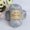 1 pc 100g / bola de algodão de seda de tricô fios de crochet bordado grosso fio de lã fio para mão tricô Scarf Sweater Eco-friendly y211129