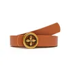 S2753 Spring Europe Women's Decoration Slim Dress Jeans Belt Eyes Metal Needle Plate Buckle Decorated PU Leather Belts