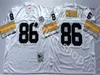 NCAA Football 75 Joe Greene 36 Jerome Bettis Trikot 47 Mel Blount 52 Mike Webster 63 Dermontti Dawson John Stallworth Schwarz Weiß Vintage