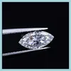 Luźne diamenty biżuteria Lotusmaple 0.1ct - 3CT Moissanite Marquise Cut Diamond Real D Kolor FL Clarity Kształt Olive Certified Kamień KAŻDY E