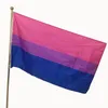 3 * 5ft LGBT Rainbow Flagga Tryck Bisexuella flaggor Polyester med mässing Grommets Holiday RRD7545