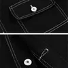 IEFB mode coréenne casual noir Denim veste hommes printemps ample surdimensionné noir jean manteau pour hommes simple poitrine 9Y5803 210524