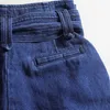 Femmes Denim Short Rome Summer High Taille Poches Lâche Casual S Élégant Chic Rétro Femme taille haute et jambe ￩vas￩e 210719