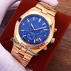 Overseas 5500V A21J Automatic Mens Watch 42mm Rose Gold Brown Dial Silver Stick Markers Date Stainless Steel Bracelet Sports Watches 8 Styles Puretime01 E136g7