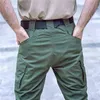 Hommes pantalons tactiques militaires pantalons cargo imperméables hommes respirant SWAT armée couleur unie combat pantalons longs travail Joggers S-5XL 220108