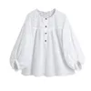 Hollow Out Embroidery Blouses Women Vintage O Neck Lantern Sleeve Female Shirts Blusas Chic Tops Casual Clothing 210430