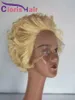 platinum blonde curly wig