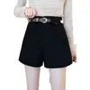 Make cloth shorts in fall and of the female joker trousers winter boots pants outside leisure high waist width le 210417