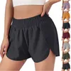 Running Shorts Summer Women's Solid Färger Elastisk Midja Fitness Sport Casual Loose Jogging Snabbtorkande Hög Shorts # G4