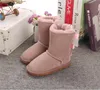 Niños Bailey 2 Arcos Botas de cuero para niños pequeños Botas de nieve para niños Botas sólidas De nieve Invierno para niños Calzado Botas para niñas pequeñas EU21-35