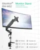 BlitzWolf® BW-MS2 Monitor Stand with Pneumatic Arm 32" 360°Rotation, -85°~+90°Tilt, 180°Swivel, Adjustable Height and Cable Management - Black