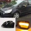 1Pair Car LED Dynamic Turn Signal Side Wing Mirror Indikator Ljuslampa för FORD S-MAX 2007-2014 Kuga C394 2008-2012 C-MAX