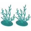 2ピースマーメイドパーティーサンゴ海藻シーホースDIYフェルトインテリアテーブルデスクトップ飾り子供用誕生日パーティーベビーシャワーサプライ品