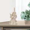 Uchwyty świec Anioł Rzeźba Żywica Tealight Holder Candlestick Beavement, Centerpieces stołowy