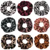 60 stks / partij Leopard stof scrunchies vrouwen elastische rubberen bands accessoires voor meisjes dame stropdas haar touw paardenstaarthouder