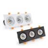 Downlights Superhelle LED-Einbauleuchte, dimmbar, quadratisch, COB-Punktleuchte, Deckenleuchte, AC 110 V, 220 V