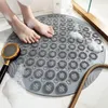 목욕 매트 55cm 비 슬립 라운드 욕실 매트 안전 샤워 플라스틱 마사지 패드 바닥 배수 흡입 컵