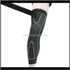 Armbåge kuddar elastisk gulgröna stripe sportslängden knä pad ärm nonslip bandage kompression ben varmare för män och kvinnor1 acdfq 9azhx