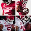 NCAAカレッジJerseys Arkansas Sec 11 Jaquayln Crawford 66 Ty Clary 10 De'vion Warren 17 John Davidカスタムフットボールステッチ