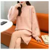 H.SA mujeres largo invierno tejido suéter vestido bordado gasa suéter jerseys suéter vestido Kawaii lindo puentes invierno Tops 210716