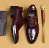 Scarpe formali da uomo Scarpe oxford in pelle per uomo che vestono scarpe da ufficio brogue da uomo abito da uomo con lacci