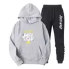 2 Pieces Sets Tracksuit Men Women Rapper Juice Wrld Sweatshirt Suit Fleece Hoodie+Sweat Pants Jogging Homme Pullover Sportwear X0610