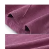 Camisetas de moda de Sping Cankbed Bamboo Camiseta de algodón Autumn Women Onk Loose Simple Purple Long manga larga Damas Verdes Cozy Top