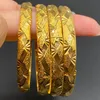 Bangle 24k Kleur Koperen Sieraden Ethiopische Gouden Armbanden Europa Dubai Bangles Voor Vrouwen Saudi Arabië Afrikaanse Meisjes Bruiloft Bruids Gift